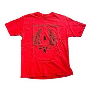 Vintage Love & Rockets T-Shirt XL So Alive Band Tee Made in USA 1980s-1990s Red